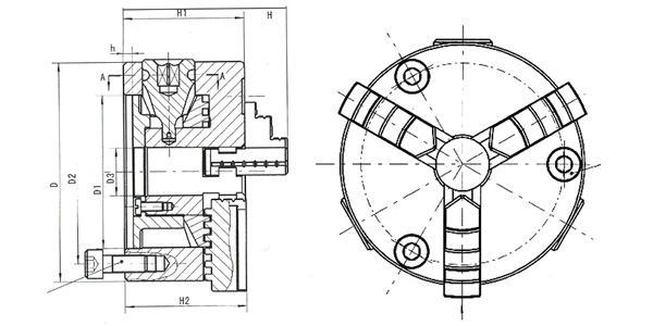 K21 前穿系列三爪卡盤